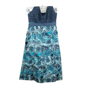 Athleta Pack Everywhere Halter Dress Size 2 Gray Green Paisley Print Outdoors